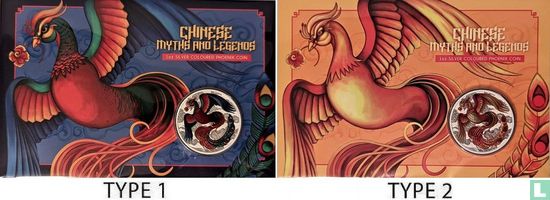 Australië 1 dollar 2022 (coincard - type 1) "Chinese myths and legends - Phoenix" - Afbeelding 3