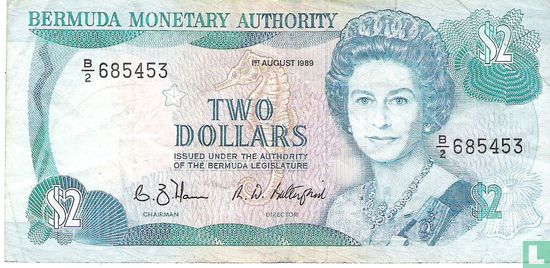 Bermuda 2 Dollar 1989 - Bild 1