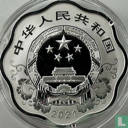 China 10 yuan 2021 (PROOF - type 2) "Year of the Ox" - Afbeelding 1