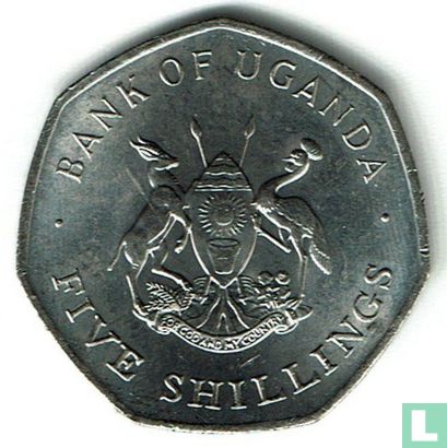 Uganda 5 shillings 1987 - Image 2