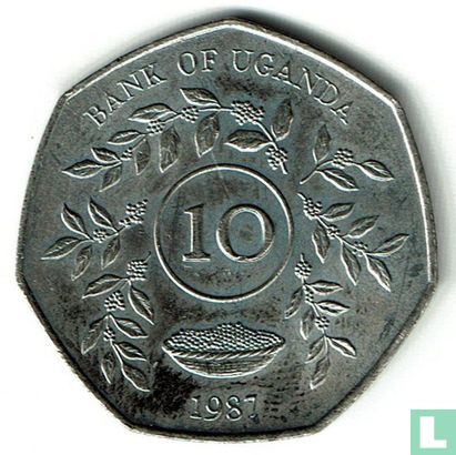 Uganda 10 shillings 1987 - Afbeelding 1