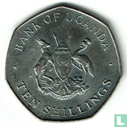 Uganda 10 shillings 1987 - Image 2