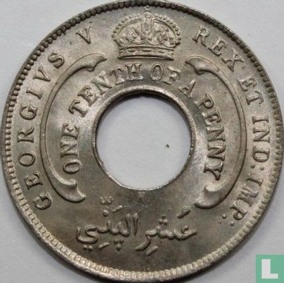 Afrique de l'Ouest britannique 1/10 penny 1919 (H) - Image 2