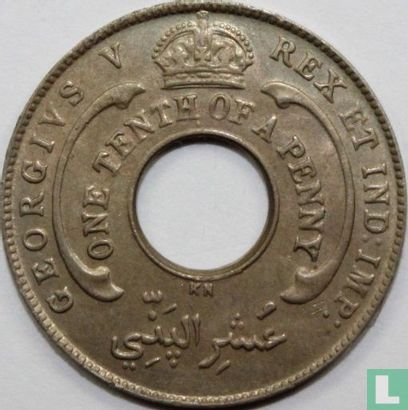Afrique de l'Ouest britannique 1/10 penny 1925 (KN) - Image 2