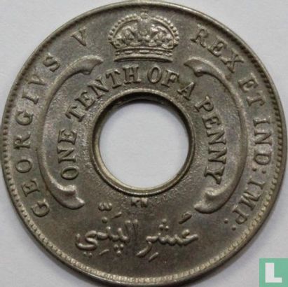 Afrique de l'Ouest britannique 1/10 penny 1922 - Image 2