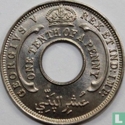 Britisch Westafrika 1/10 Penny 1936 (ohne Münzzeichen - Typ 1) - Bild 2