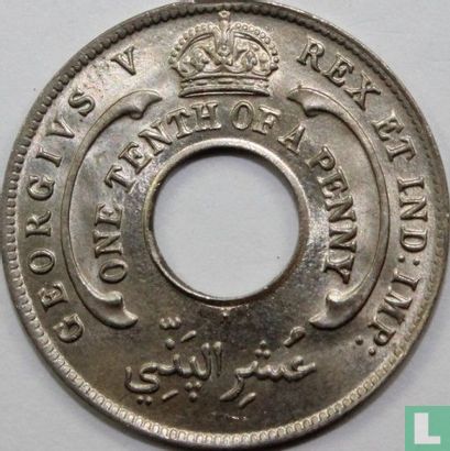 Afrique de l'Ouest britannique 1/10 penny 1925 (H) - Image 2