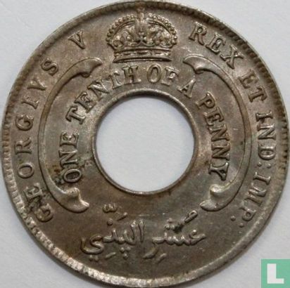 Afrique de l'Ouest britannique 1/10 penny 1914 (sans marque d'atelier) - Image 2