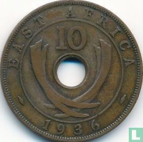 Oost-Africa 10 cents 1936 (zonder muntteken - type 1) - Afbeelding 1