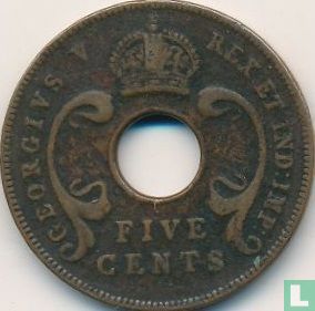 Ostafrika 5 Cent 1936 (ohne Münzzeichen) - Bild 2