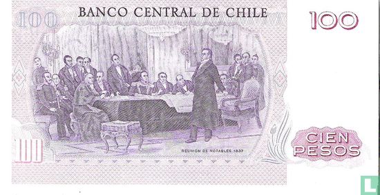 Chile 100 pesos 1983 - Image 2