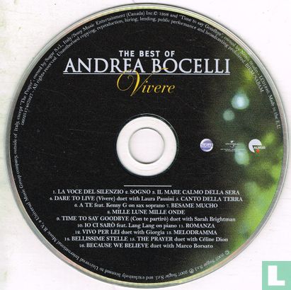 Vivere - The Best of Andrea Bocelli - Afbeelding 3