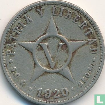Kuba 5 Centavo 1920 (Typ 2) - Bild 1