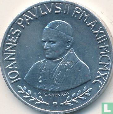 Vaticaan 10 lire 1990 - Afbeelding 1