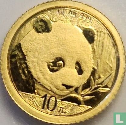 China 10 yuan 2018 (goud) "Panda" - Afbeelding 2