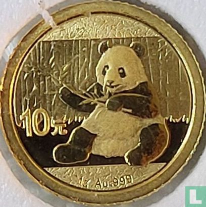 China 10 yuan 2017 (goud) "Panda" - Afbeelding 2