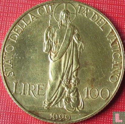 Vaticaan 100 lire 1929 - Afbeelding 1