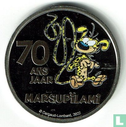 Belgium 5 euro 2022 (coloured) "70 years Marsupilami" - Image 2