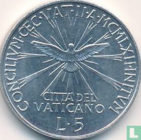 Vatican 5 lire 1962 "Second Ecumenical Council" - Image 1