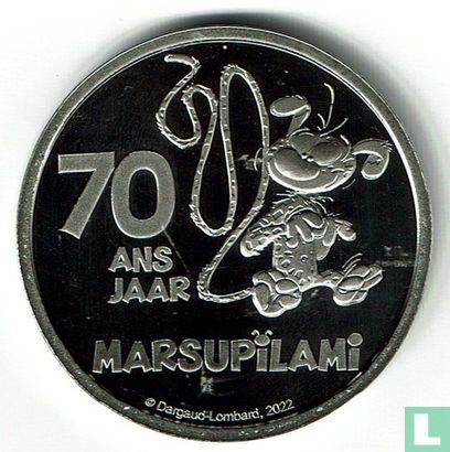 België 5 euro 2022 (kleurloos) "70 years Marsupilami" - Afbeelding 2