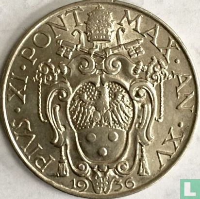 Vaticaan 1 lira 1936 - Afbeelding 1
