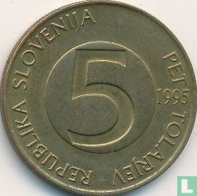 Slovenia 5 tolarjev 1995 (type 2) - Image 1