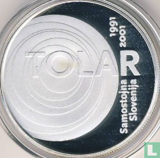 Slovenia 2000 tolarjev 2001 (PROOF) "10th anniversary Independence and the Tolar" - Image 2