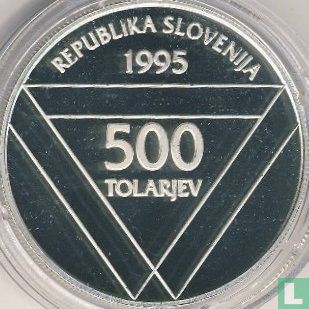 Slovénie 500 tolarjev 1995 (BE) "Centennial Erection of Aljaž turret" - Image 1