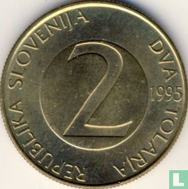 Slovenië 2 tolarja 1995 (type 1) - Afbeelding 1