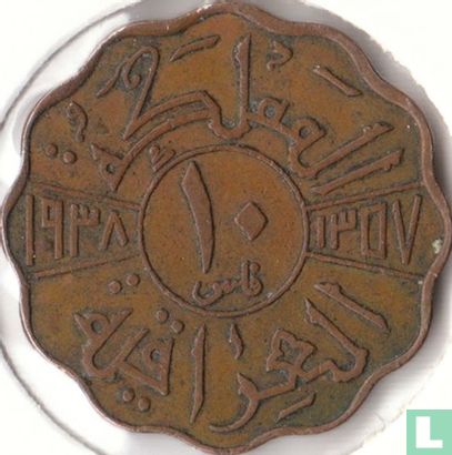 Irak 10 fils 1938 (AH1357 - brons) - Afbeelding 1
