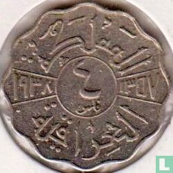 Irak 4 Fils 1938 (AH1357 - Nickel) - Bild 1