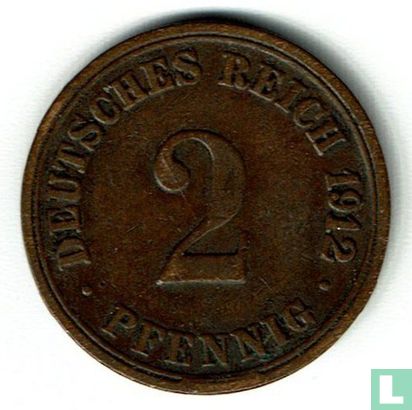 Duitse Rijk 2 pfennig 1912 (A) - Afbeelding 1