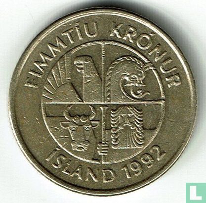 IJsland 50 krónur 1992 - Afbeelding 1