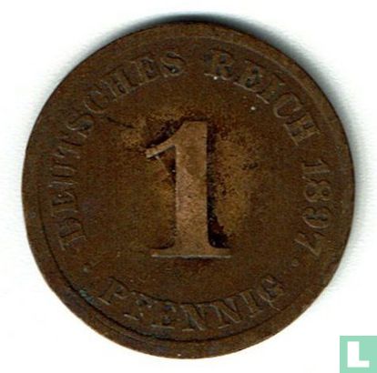 Empire allemand 1 pfennig 1897 (J) - Image 1