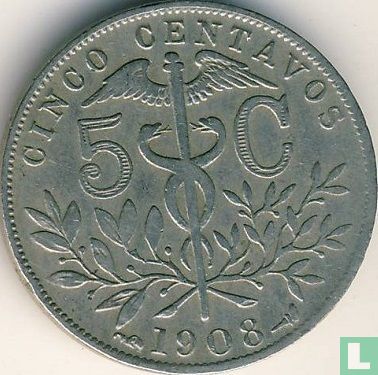 Bolivie 5 centavos 1908 - Image 1