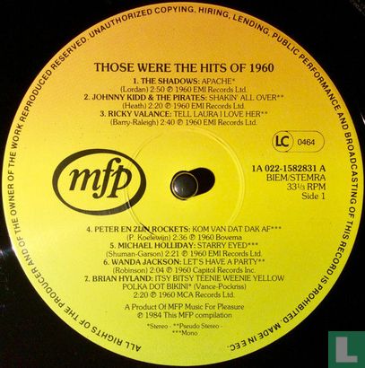 Those Were the Hits of 1960 - Image 3