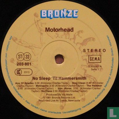 No Sleep 'til Hammersmith - Afbeelding 3