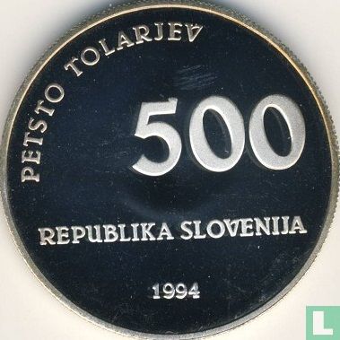 Slovenië 500 tolarjev 1994 (PROOF) "1000th anniversary Glagolitic alphabet" - Afbeelding 1