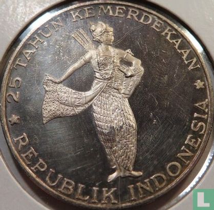 Indonesië 500 rupiah 1970 (PROOF) "25th anniversary of Independence" - Afbeelding 2
