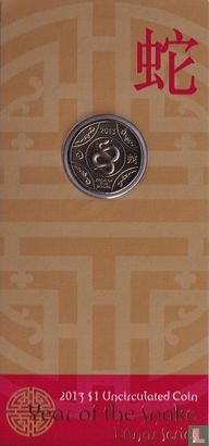 Australië 1 dollar 2013 (folder) "Year of the Snake" - Afbeelding 1