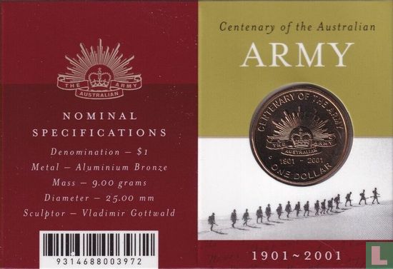 Australia 1 dollar 2001 (folder - C) "Centenary of the Australian Army" - Image 2