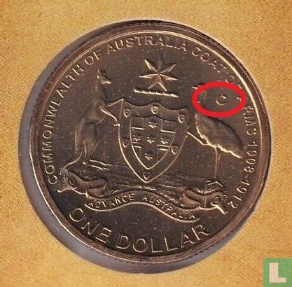 Australia 1 dollar 2008 (folder - C) "100th anniversary Original Coat of Arms" - Image 3