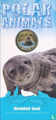 Australië 1 dollar 2013 (folder) "Polar animals - Weddell seal" - Afbeelding 1