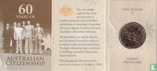 Australien 1 Dollar 2009 (Folder - S) "60th anniversary of Australian Citizenship" - Bild 2