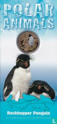 Australien 1 Dollar 2013 (Folder) "Polar animals - Rockhopper penguin" - Bild 1