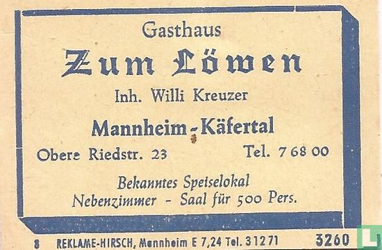 Gasthaus "Zum Löwen" - Willi Kreuzer