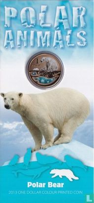 Australië 1 dollar 2013 (folder) "Polar animals - Polar bear" - Afbeelding 1