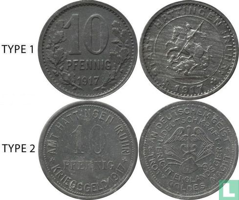 Hattingen 10 pfennig 1917 (type 1) - Afbeelding 3