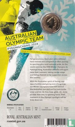 Australien 1 Dollar 2018 (Folder) "Australian Olympic Team - Pyeongchang 2018" - Bild 2