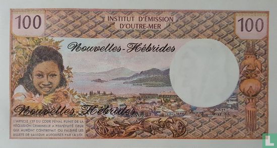 Nouvelles Hébrides 100 Francs - Image 2